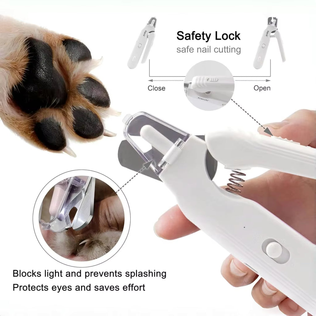 LED Pet Nail Grinder — Quiet & Painless Trimmer for Dogs & Cats