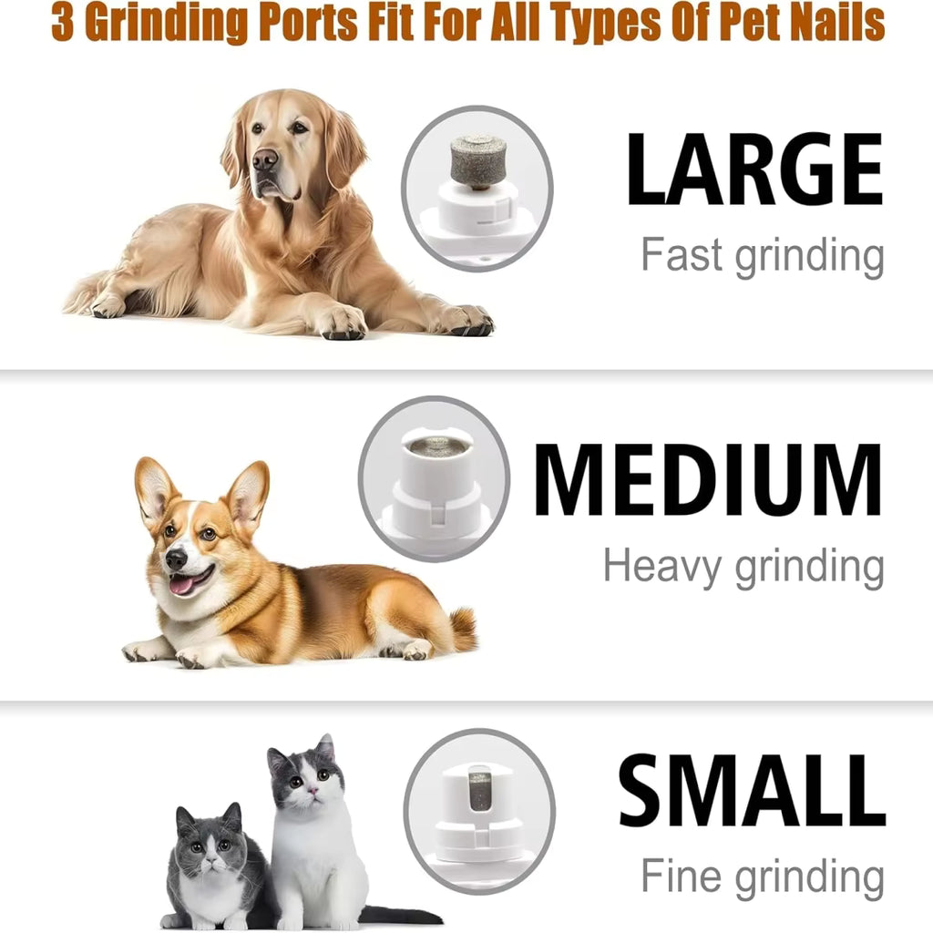 LED Pet Nail Grinder — Quiet & Painless Trimmer for Dogs & Cats